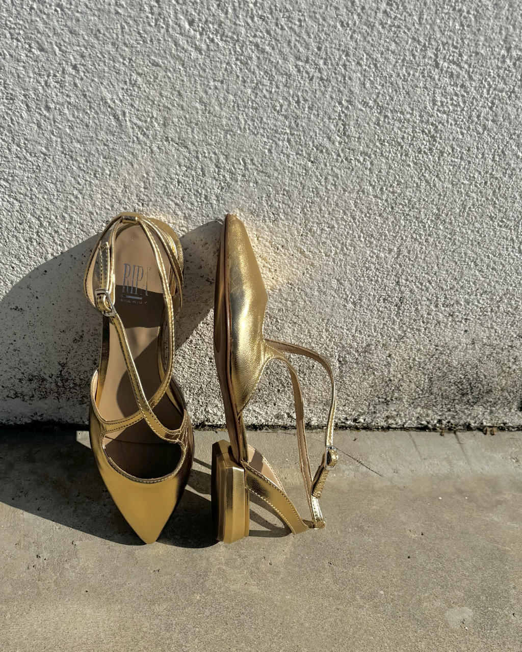 Ballerine slingback pelle oro